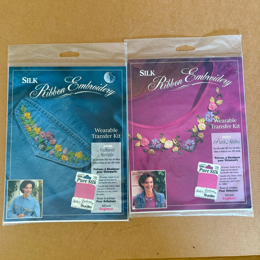 Silk Ribbon Embroidery Wearable Transfer Kit Southwest Serenade & Floral Medley
